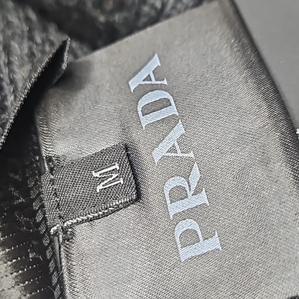 Prada Gray Green Blue Wool Beanie Cap Headband Earmuff Brimmed Hat Sz. M - Picture 8 of 9